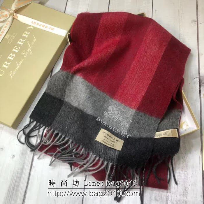 BURBERRY巴寶莉原單 經典男士羊絨圍巾 男女同款 LLWJ6077